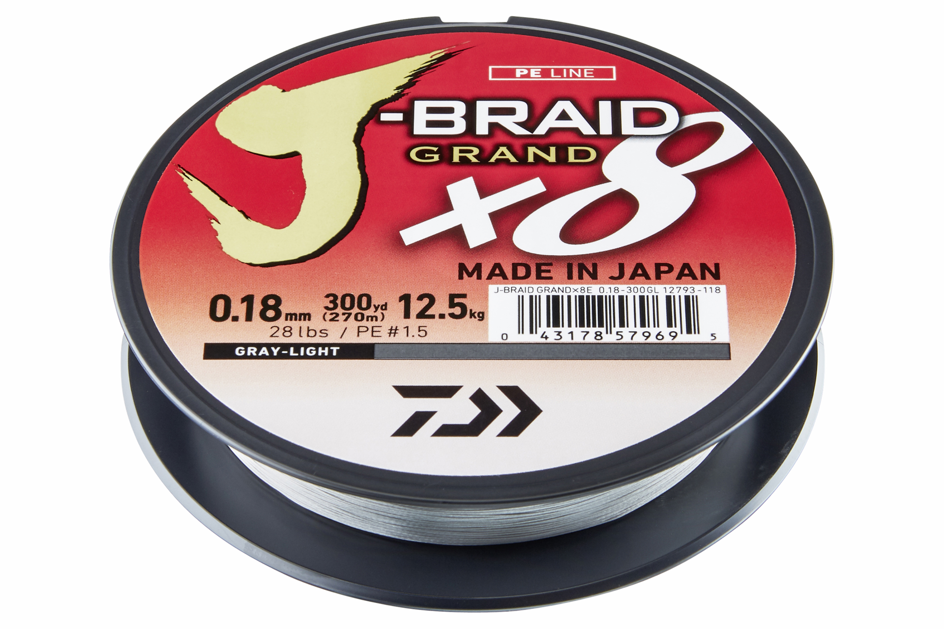 J-Braid Grand X8 <span>| Fonott zsinór | világosszürke</span>