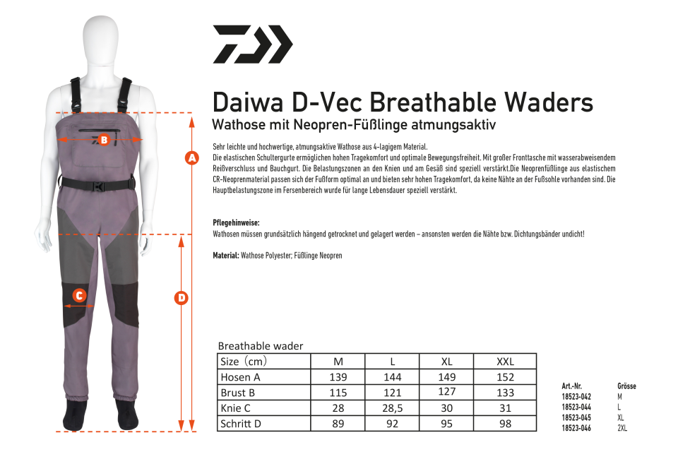 Daiwa D-Vec Breathable Waders <span>| Gázlóruha</span>